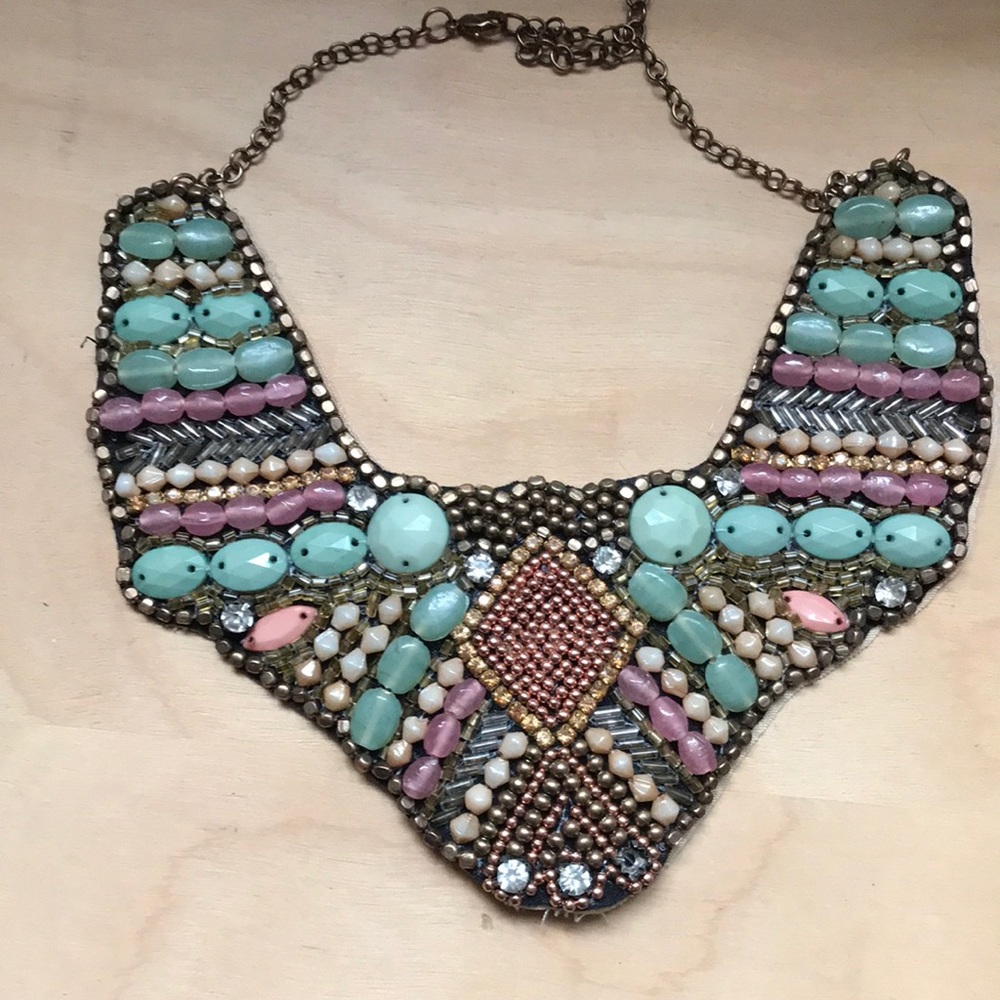 Beaded statement necklace